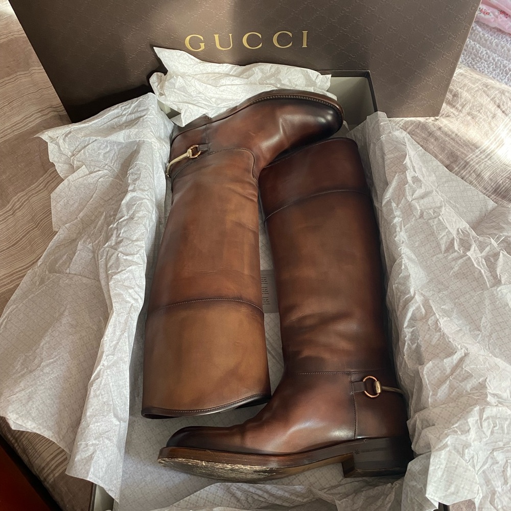 Gucci Riding Boots 37.5 - Picture 3 of 17
